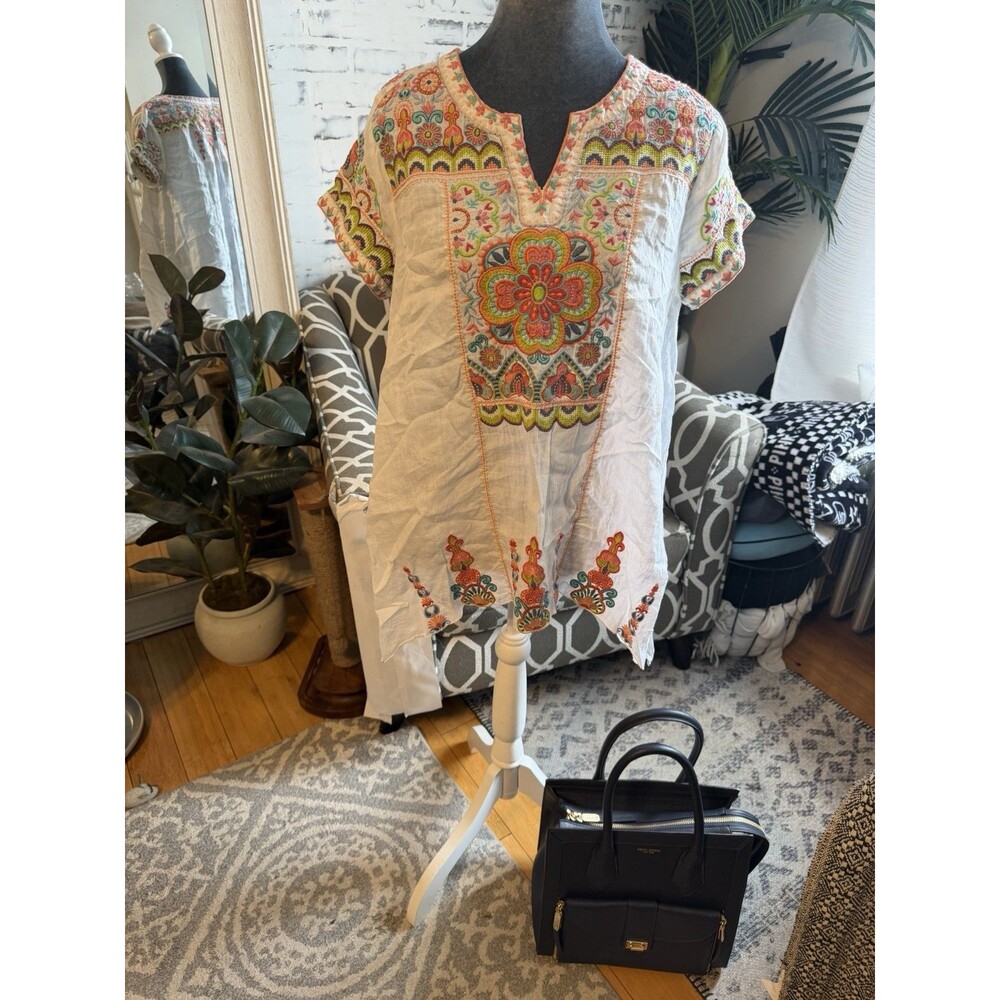 🌸Beautiful Johnny Was Tamia S Embroidered Tunic Top